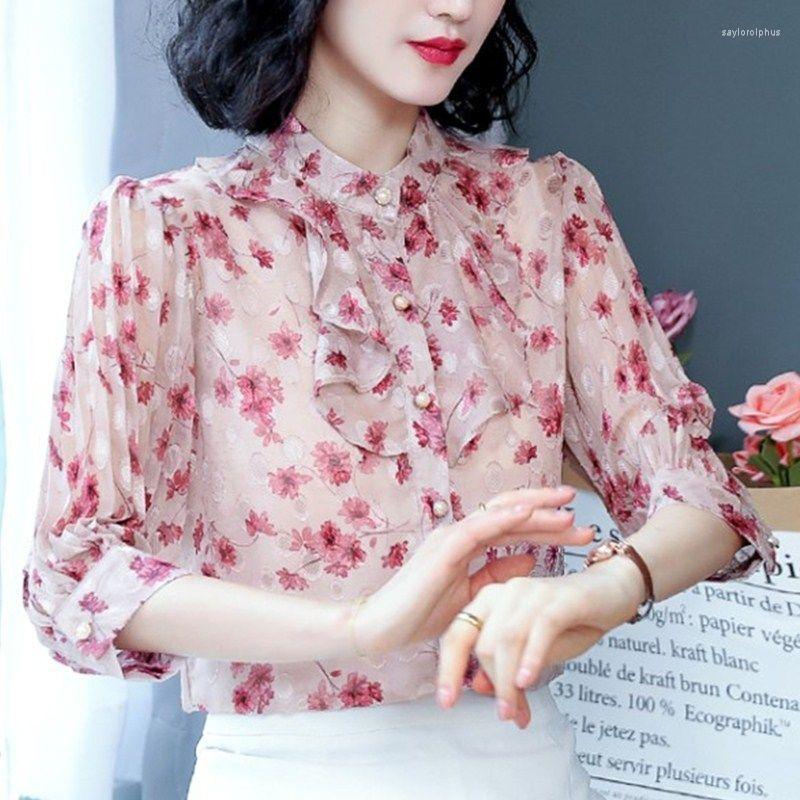 Women's Blouses Ladies Long Sleeve Elegant Shirts Arrival 2022 Korean Style All-match Vintage Print Loose Women Casual Tops Shirt W946, Pink
Women's Blouses Ladies Long Sleeve Elegant Shirts Arrival 2022 Korean Style All-match Vintage Print Loose Women Casual Tops Shirt W946, Pink
