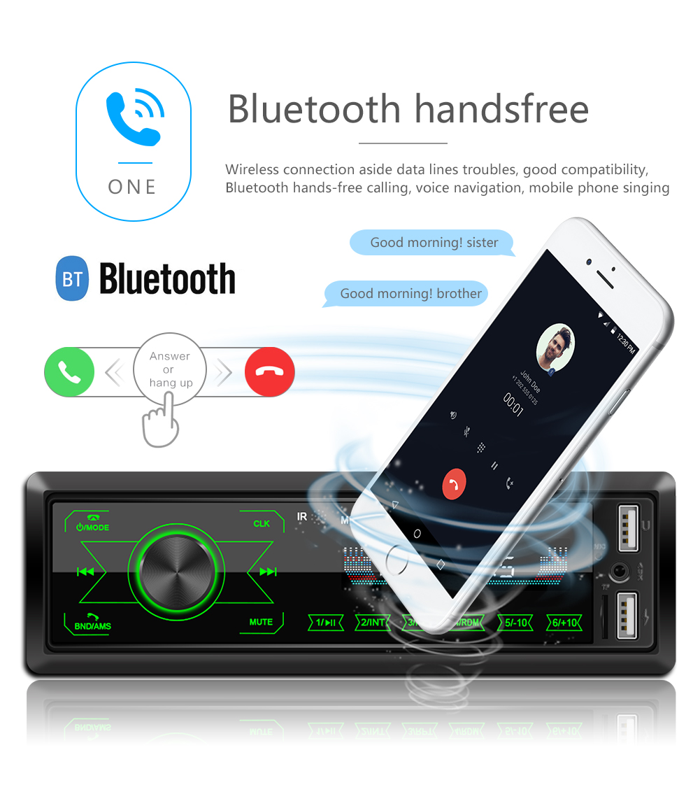 Car Radio Car audio FM Bluetooth MP3 Audio Player Bluetooth cellphone Handfree USB/SD Car Stereo Radio In Dash Aux Input