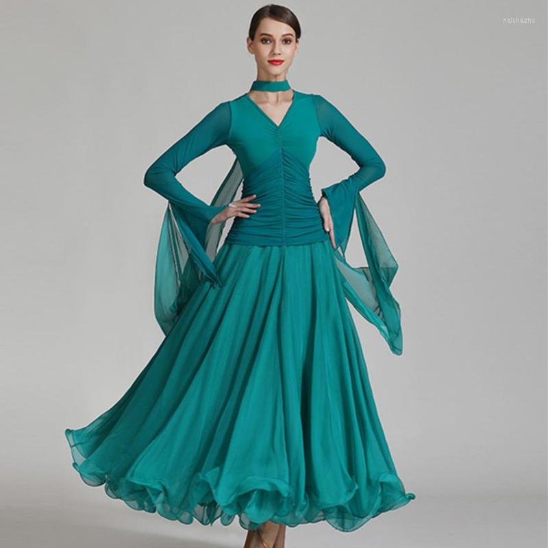 Stage Wear Smooth Ballroom Dance Standard Waltz Dress Women Foxtrot Dresses For Dancing Tango Costume Spanish Flamenco, Green
Stage Wear Smooth Ballroom Dance Standard Waltz Dress Women Foxtrot Dresses For Dancing Tango Costume Spanish Flamenco, Green