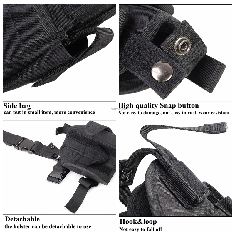 Outdoor Bags Universal Drop Leg Gun Holster Right Handed Tactical Thigh Pistol Bag Pouch Legs Harness for All Handguns 221207