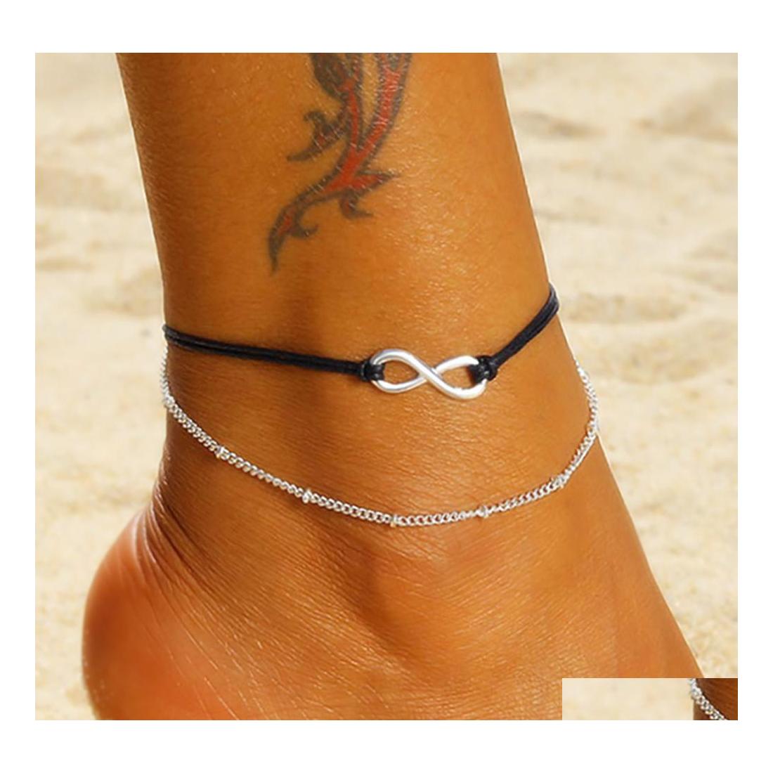 Anklets Simple Sier Anklet Infinity Bead Charm Fashion Summer Beach Ankle Jewelry On Foot Bracelet For Women Leg Chain Drop Delivery Dhyfj
Anklets Simple Sier Anklet Infinity Bead Charm Fashion Summer Beach Ankle Jewelry On Foot Bracelet For Women Leg Chain Drop Delivery Dhyfj