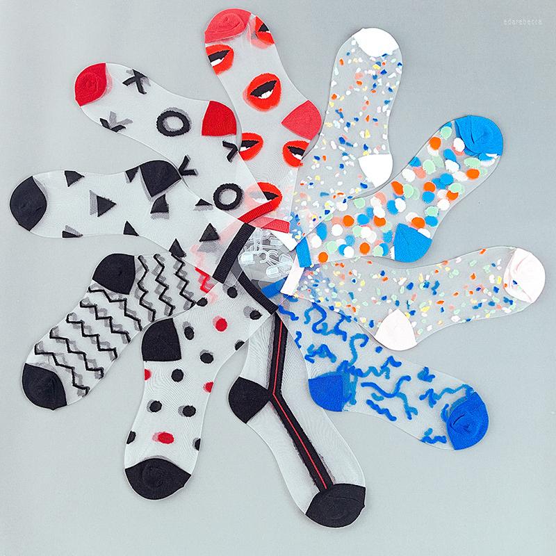 Women Socks Korean Style Summer Irregular Transparent Thin Glass Silk Female Fashion Cute Candy Color Crystal
Women Socks Korean Style Summer Irregular Transparent Thin Glass Silk Female Fashion Cute Candy Color Crystal