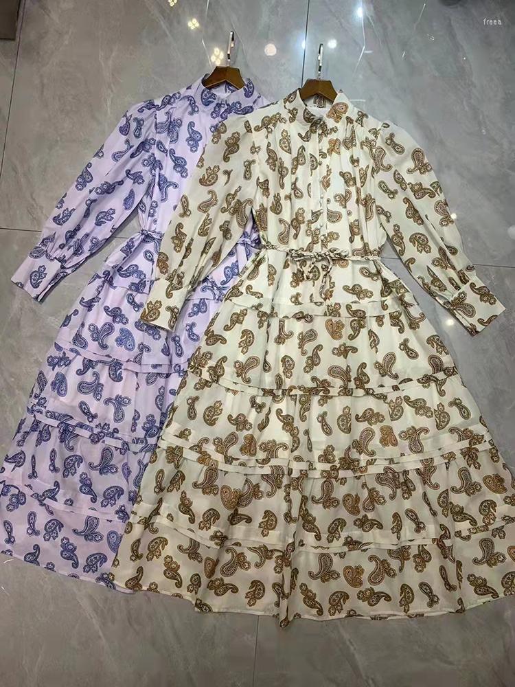 Casual Dresses Single Breasted Lantern Sleeve Women Cotton Dress Floral Printed Sashes Belt Ruffles Holiday Vestidos Lady, Purple
Casual Dresses Single Breasted Lantern Sleeve Women Cotton Dress Floral Printed Sashes Belt Ruffles Holiday Vestidos Lady, Purple