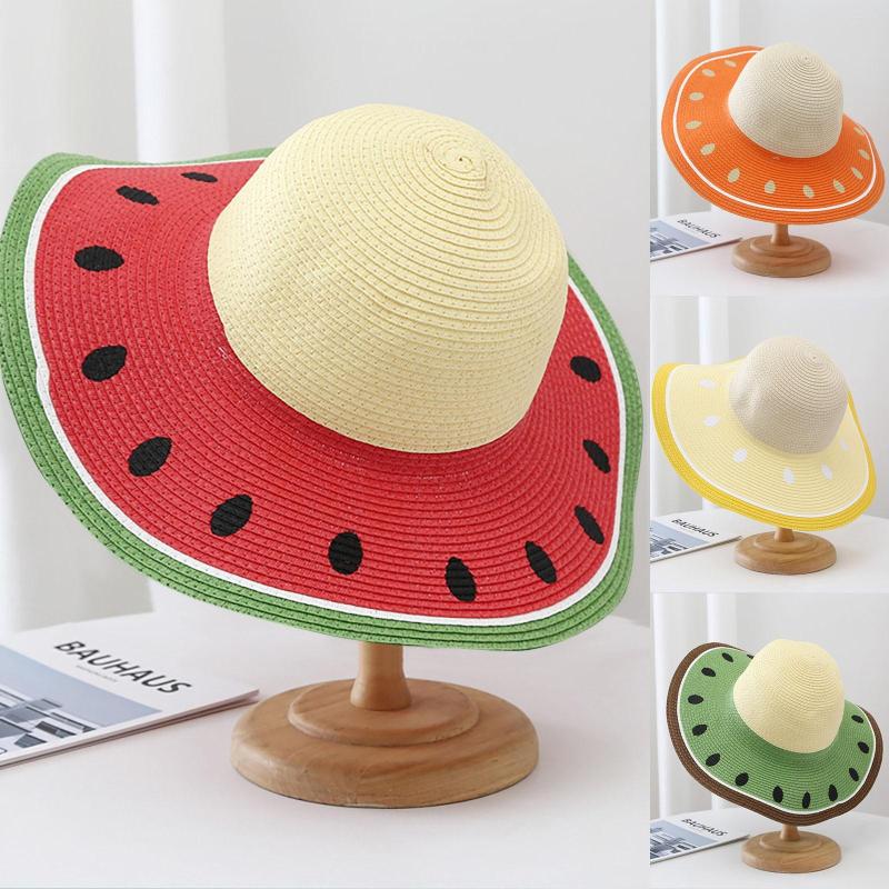 Berets Fruit Printed Summer Kids Straw Sun Hat Boys Girls Watermelon Pattern Sunshade Beach Outdoor Travel Foldable Fisherman Caps, Green
Berets Fruit Printed Summer Kids Straw Sun Hat Boys Girls Watermelon Pattern Sunshade Beach Outdoor Travel Foldable Fisherman Caps, Green
