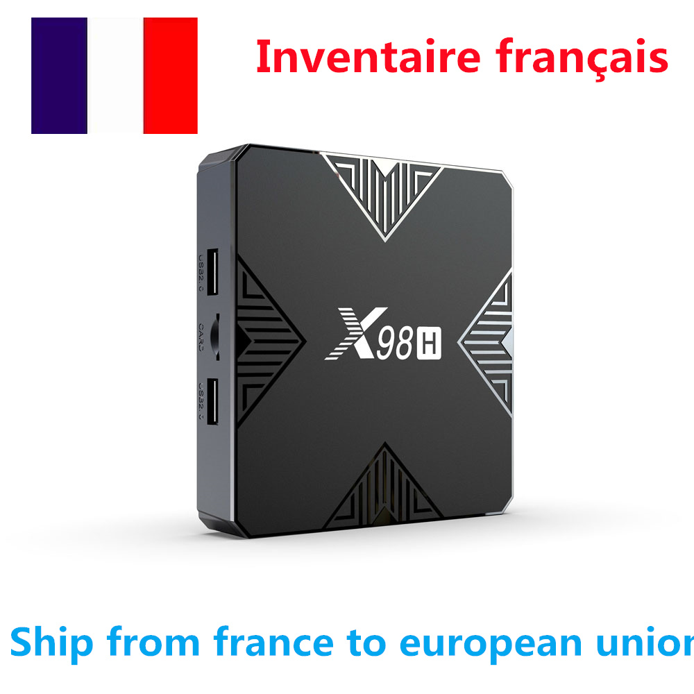 Ship From france X98H Smart TV Box Android 12 Allwinner H618 WIFI6 100M Lan 2G 16G and 4G 32G