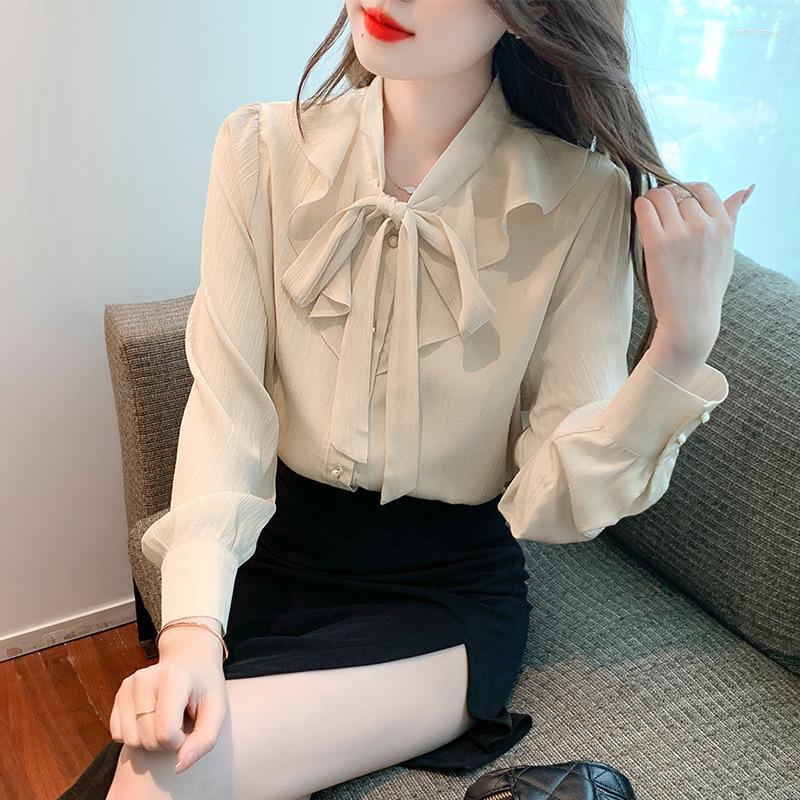 Women' Blouses Women White Blouse FashIon Tops Elegant OL Long Sleeve Shirts Female Slim Blusas Office Lady Work Wear 2022, Apricot
Women' Blouses Women White Blouse FashIon Tops Elegant OL Long Sleeve Shirts Female Slim Blusas Office Lady Work Wear 2022, Apricot