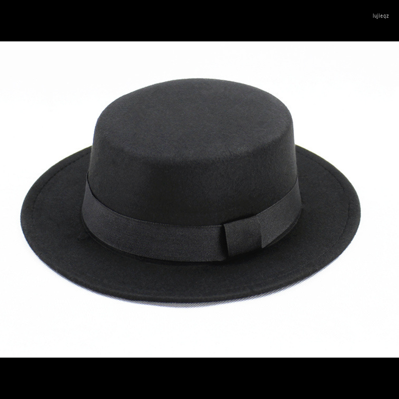 Berets Classic Flat Top Hat For Women's Felt Wide Brim Fedora Laday Prok Pie Chapeu De Feltro Bowler Gambler 2022
Berets Classic Flat Top Hat For Women's Felt Wide Brim Fedora Laday Prok Pie Chapeu De Feltro Bowler Gambler 2022