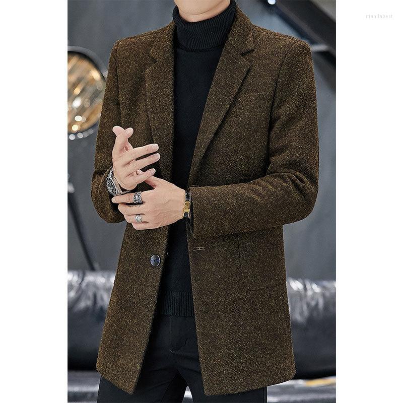 Men's Down Autumn And Winter Wool Coat Suit Collar Korean Slim Fit Windbreaker Medium Length, Gray
Men's Down Autumn And Winter Wool Coat Suit Collar Korean Slim Fit Windbreaker Medium Length, Gray