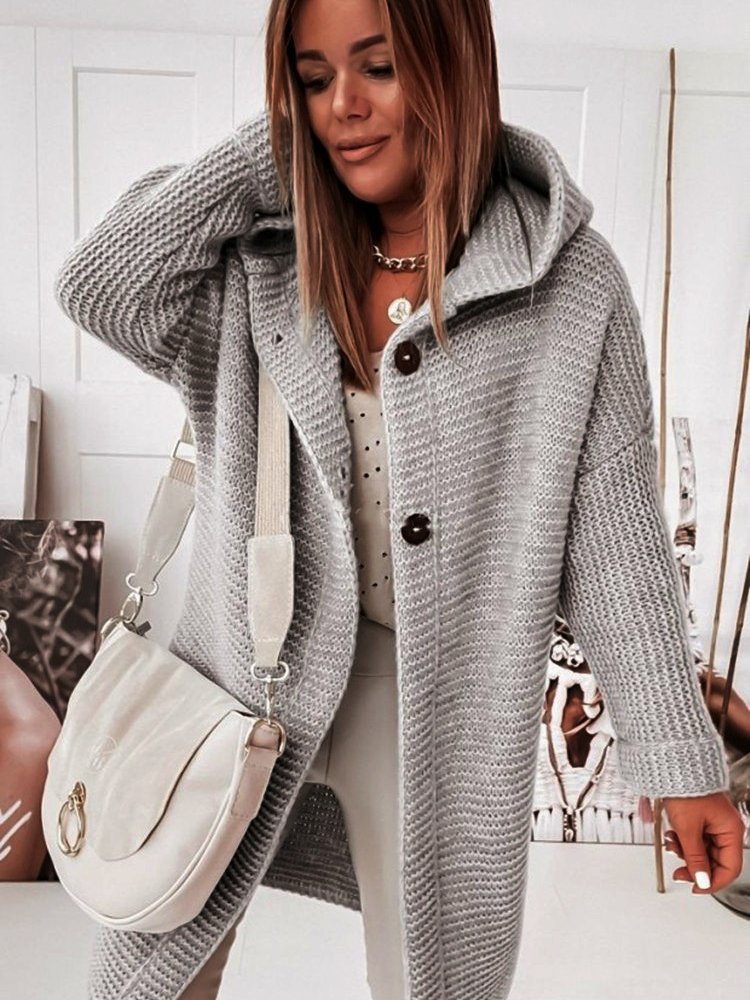 Women's Knits Tees Winter Coat for Women Autumn Loose Knitted Cardigan Long Sleeve Top Sweater Casual Pink 221206