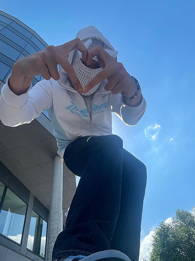 Women's Hoodies Sweatshirts Y2K Clothes Zip Jacket Hip Hop Streetwear Sweatshirt Graphic Print Goth Harajuku Grunge 221206