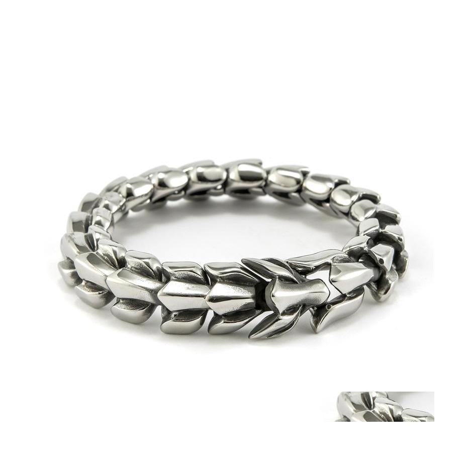 Chain Ouroboros Vintage Punk Bracelet For Men Stainless Steel Fashion Jewelry Hippop Street Cture 5613 Q2 Drop Delivery Bracelets Dhikd
Chain Ouroboros Vintage Punk Bracelet For Men Stainless Steel Fashion Jewelry Hippop Street Cture 5613 Q2 Drop Delivery Bracelets Dhikd