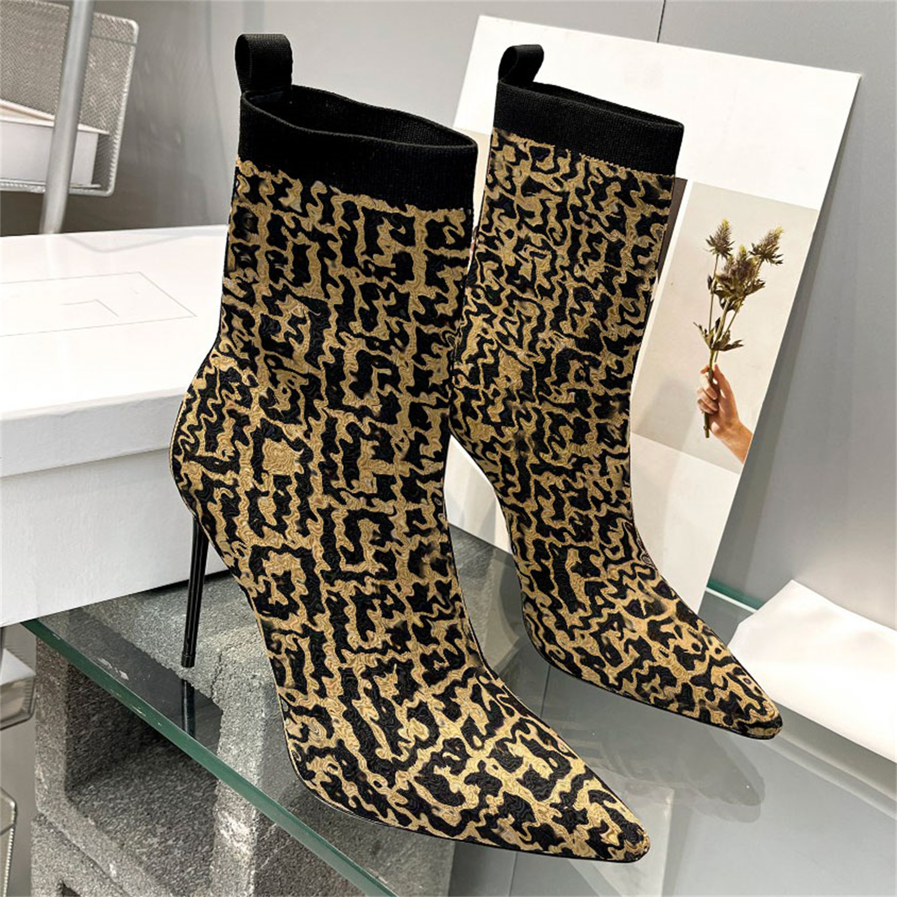 fashion womens skye boots sock shoes roni woman knit leather designer high heel boot r96s#, 11
fashion womens skye boots sock shoes roni woman knit leather designer high heel boot r96s#, 11