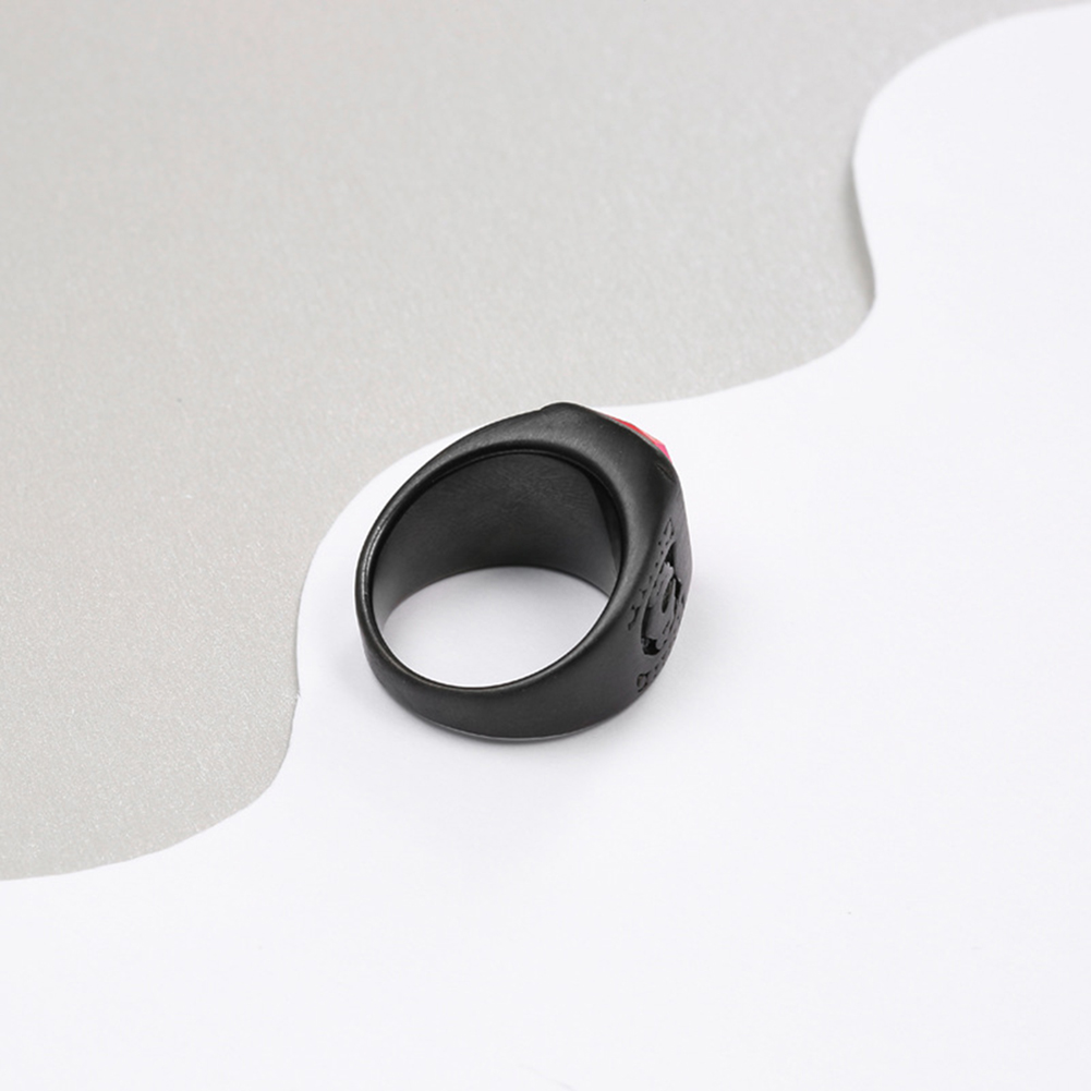 Men's Stainless Steel Ruby Setting Solitaire Ring Casting Rings Titanium Steel Finger Jewelry