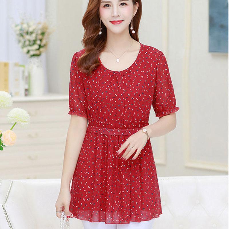 Women's Blouses & Shirts Women Spring Summer Style Chiffon Lady Casual Short Sleeve Pleated Flower Printed Blusas Tops DF2881, White
Women's Blouses & Shirts Women Spring Summer Style Chiffon Lady Casual Short Sleeve Pleated Flower Printed Blusas Tops DF2881, White