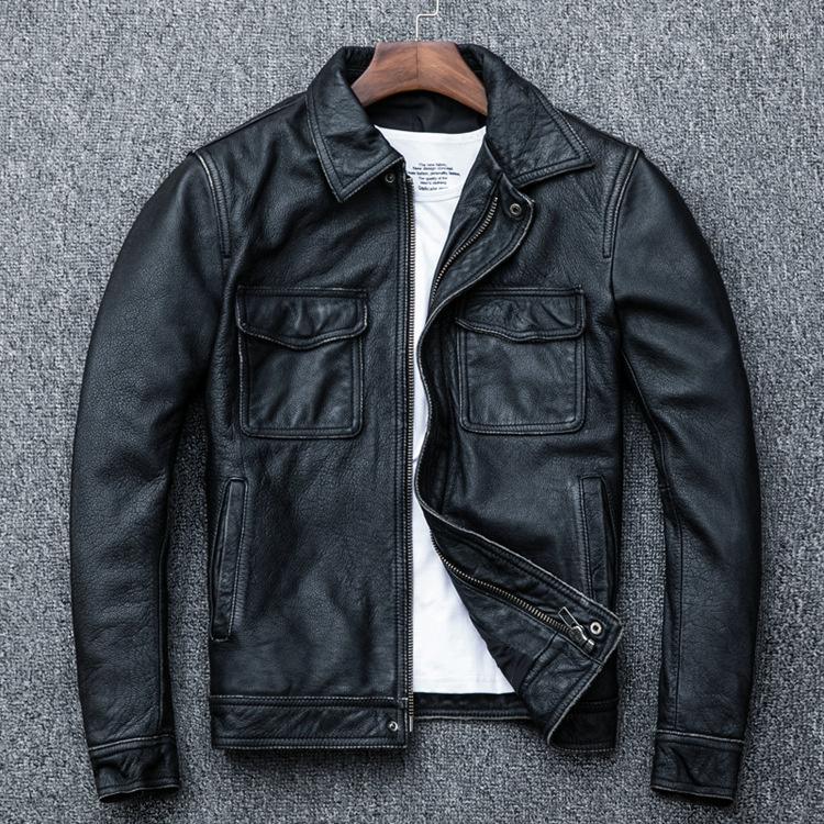 Men' Down American Style Top Layer Cow Leather Clothes Locomotive Used Jacket Special, Brown
Men' Down American Style Top Layer Cow Leather Clothes Locomotive Used Jacket Special, Brown