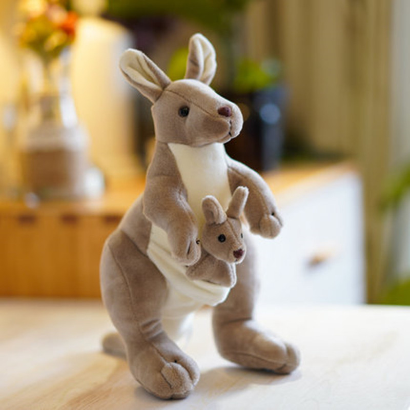 Manufacturers wholesale 28cm mother and son kangaroo plush toys Australian kangaroo dolls children gifts