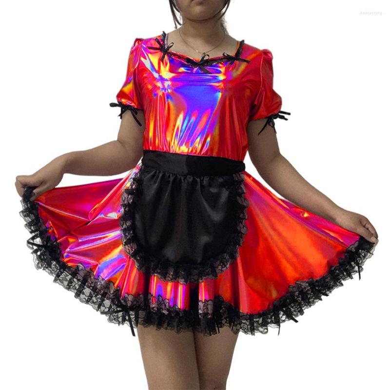Plus Size Dresses Arrival Sissy Costume Pvc Maid Short Sleeve Cosplay Halloween Clubwear Exotic Dress S-7xl, Light purple
Plus Size Dresses Arrival Sissy Costume Pvc Maid Short Sleeve Cosplay Halloween Clubwear Exotic Dress S-7xl, Light purple