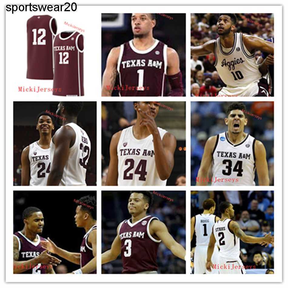 NCAA Custom Texas A M Aggies Stitched College Basketball Jersey Robert Williams III Danuel House DeAndre Jordon Khris Middleton Alex Caruso, Black jersey
NCAA Custom Texas A M Aggies Stitched College Basketball Jersey Robert Williams III Danuel House DeAndre Jordon Khris Middleton Alex Caruso, Black jersey