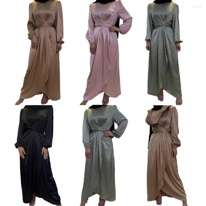 Ethnic Clothing Abaya Muslim Women Long Dress Satin Bandage Turkish Singapore Malaysia Maxi Robe Ramadan Islamic Gown Sleeve Arab Jilbab
Ethnic Clothing Abaya Muslim Women Long Dress Satin Bandage Turkish Singapore Malaysia Maxi Robe Ramadan Islamic Gown Sleeve Arab Jilbab