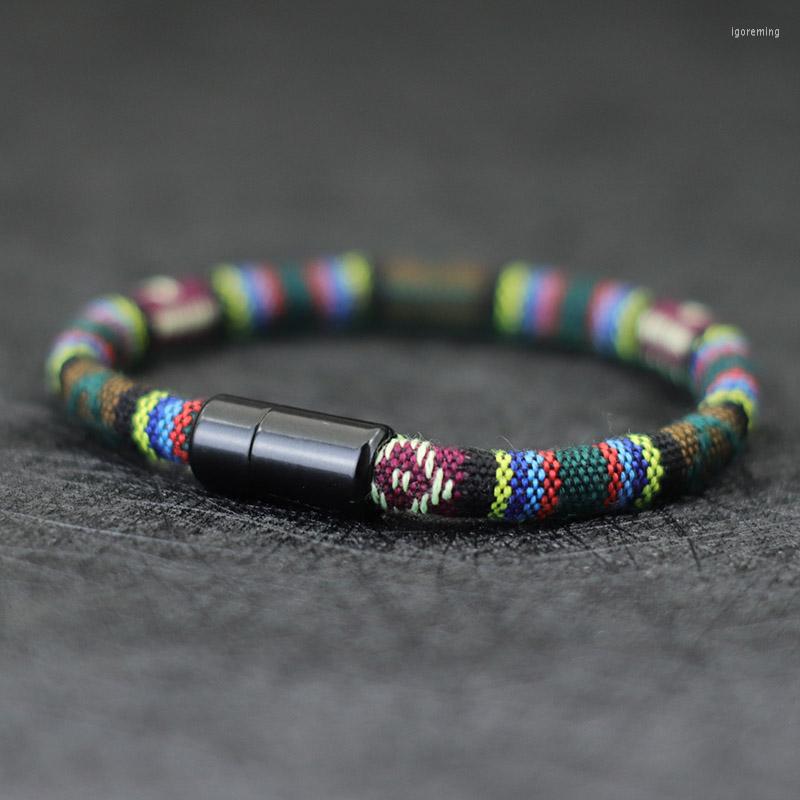 Charm Bracelets 6mm Width Bohemain Rope Bracelet Men Women Ethnic Tibet Magnetic Braslet For Lover BFF Matching Jewelry Homme
Charm Bracelets 6mm Width Bohemain Rope Bracelet Men Women Ethnic Tibet Magnetic Braslet For Lover BFF Matching Jewelry Homme