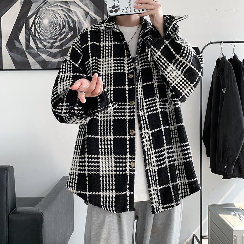 Men's Casual Shirts Harajuku Plaid Men's Turn-down Collar Winter Male Blouses All-match Tops Long Sleeve Streetwear Unisex, Black
Men's Casual Shirts Harajuku Plaid Men's Turn-down Collar Winter Male Blouses All-match Tops Long Sleeve Streetwear Unisex, Black