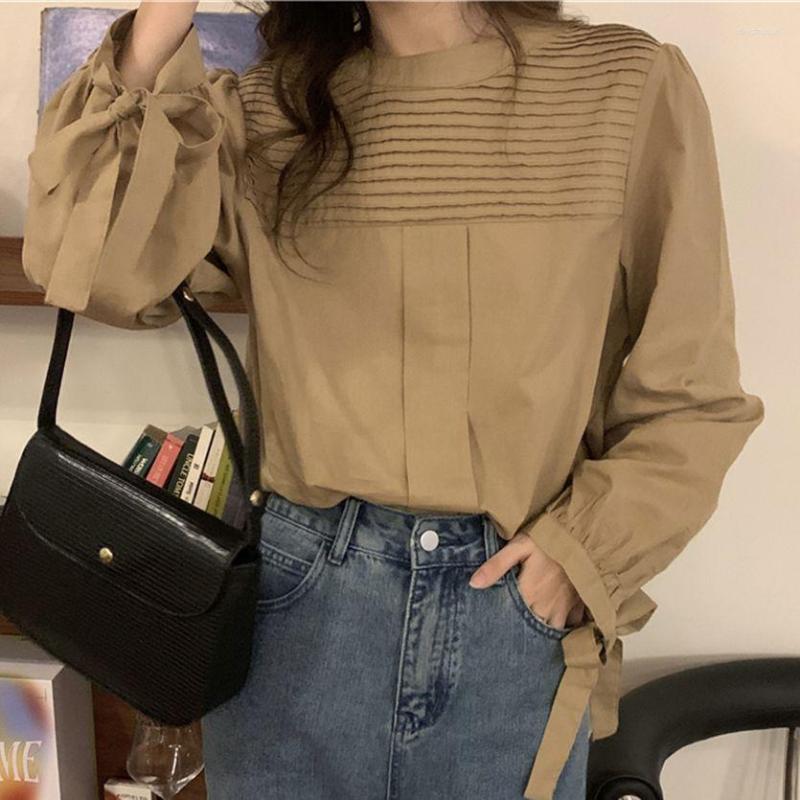 Women's Blouses HziriP Sweet Folds Women Solid Office Wear Lady 2022 Spring Femme OL Full Sleeves All Match Streetwear Tops, Khaki
Women's Blouses HziriP Sweet Folds Women Solid Office Wear Lady 2022 Spring Femme OL Full Sleeves All Match Streetwear Tops, Khaki