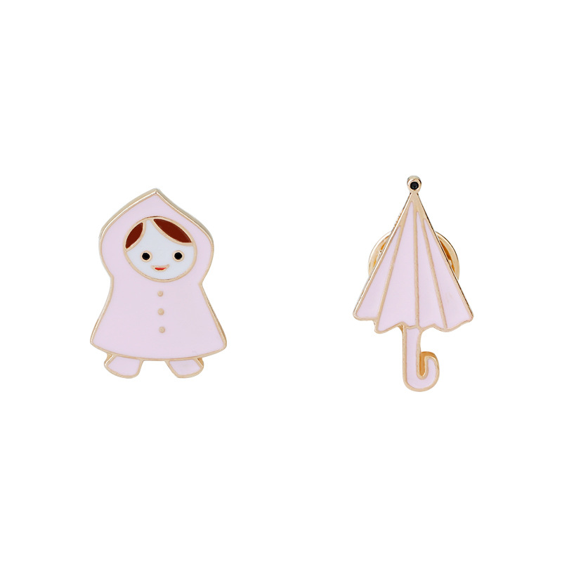 Creative Cartoon Pink Umbrella Shaped Brooches for Women Badge Gold Plated Little Girl in Raincoat Alloy Pins INS Student Clothes Accessories
Creative Cartoon Pink Umbrella Shaped Brooches for Women Badge Gold Plated Little Girl in Raincoat Alloy Pins INS Student Clothes Accessories