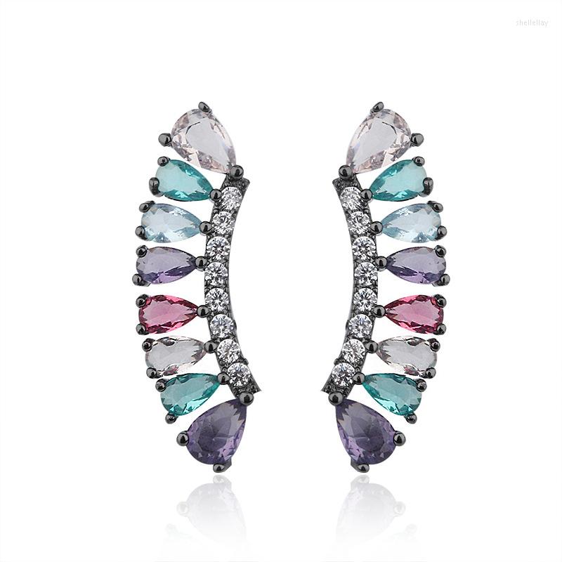 Stud Earrings OMYFUN Luxury Crystal Fashion Brazilian Semi Joyas Brincos Rainbow Pedra Paved Copper Jewelry Factory Wholesale E74
Stud Earrings OMYFUN Luxury Crystal Fashion Brazilian Semi Joyas Brincos Rainbow Pedra Paved Copper Jewelry Factory Wholesale E74