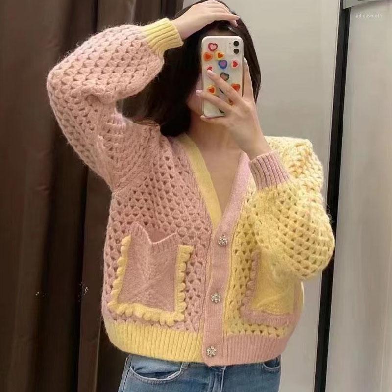 Women's Knits 2022 Autumn V-neck Cardigan Sweater Knitted Coat Sweet Hollow Button Tie Dye Jacket Cardigans Casual Slim Tops Clothing 23020, Blue
Women's Knits 2022 Autumn V-neck Cardigan Sweater Knitted Coat Sweet Hollow Button Tie Dye Jacket Cardigans Casual Slim Tops Clothing 23020, Blue