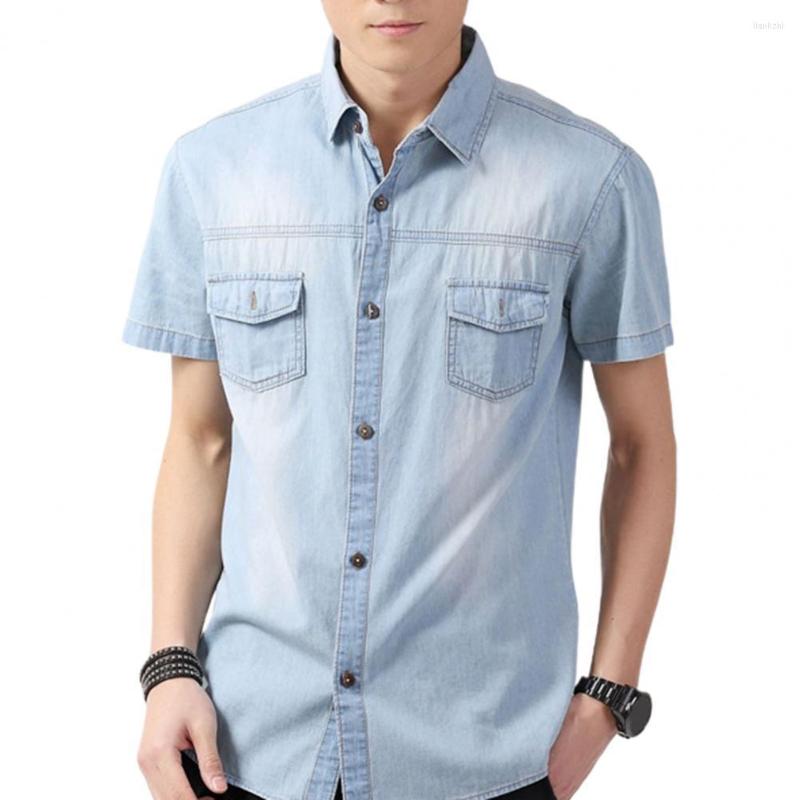 Men's Casual Shirts Men Shirt Single-breasted All Match Turn-down Collar Summer Top For Men's Clothing, Dark blue
Men's Casual Shirts Men Shirt Single-breasted All Match Turn-down Collar Summer Top For Men's Clothing, Dark blue