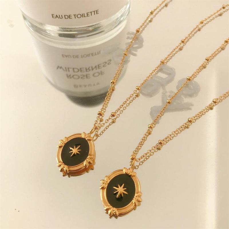 Pendant Necklaces Stainless Steel Black Epoxy Eight Pointed Star Necklace For Women Retro Choker Jewelry
Pendant Necklaces Stainless Steel Black Epoxy Eight Pointed Star Necklace For Women Retro Choker Jewelry