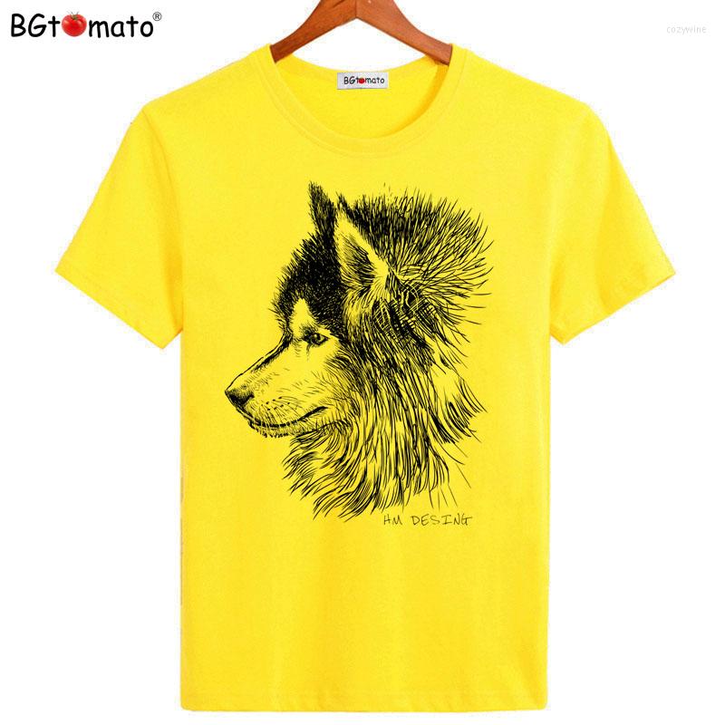Men's T Shirts BGtomato Wolf T-shirts Style Tiger Printing For Men Casual Tops Original Brand Clothes Tees Sale