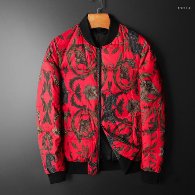 Men's Down Minglu Red Winter Jackets Luxury Stand Collar Flowers Allover Printed Casual Male Coats Slim Fit Man 5xl
Men's Down Minglu Red Winter Jackets Luxury Stand Collar Flowers Allover Printed Casual Male Coats Slim Fit Man 5xl