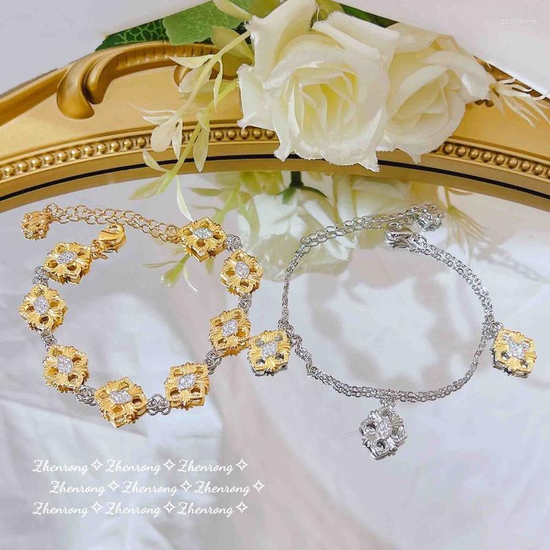 Link Bracelets 2022 Cute Women Bracelet Korean Fashion Gothic Gold Italian Woven Carved Two-Color Craft Cloth Mid-Ancient French Lace
Link Bracelets 2022 Cute Women Bracelet Korean Fashion Gothic Gold Italian Woven Carved Two-Color Craft Cloth Mid-Ancient French Lace
