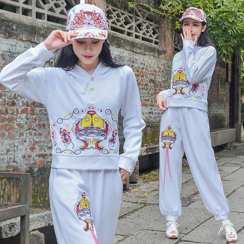 Ethnic Clothing 2022 Women Chinese National Student Sweatshirt Sweatpants Jogging Suit Vintage Flower Embroidery Traditional Korean
Ethnic Clothing 2022 Women Chinese National Student Sweatshirt Sweatpants Jogging Suit Vintage Flower Embroidery Traditional Korean