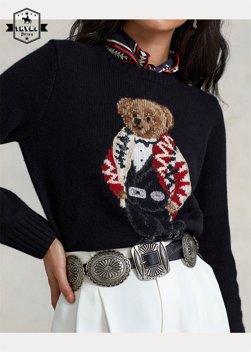 Women' Sweaters Autumn Winter RL Bear Men Knitted Embroidery Pullover Bottoming Shirt Trend Korean Casual Patchwork Coat 221207, Navy blue
Women' Sweaters Autumn Winter RL Bear Men Knitted Embroidery Pullover Bottoming Shirt Trend Korean Casual Patchwork Coat 221207, Navy blue