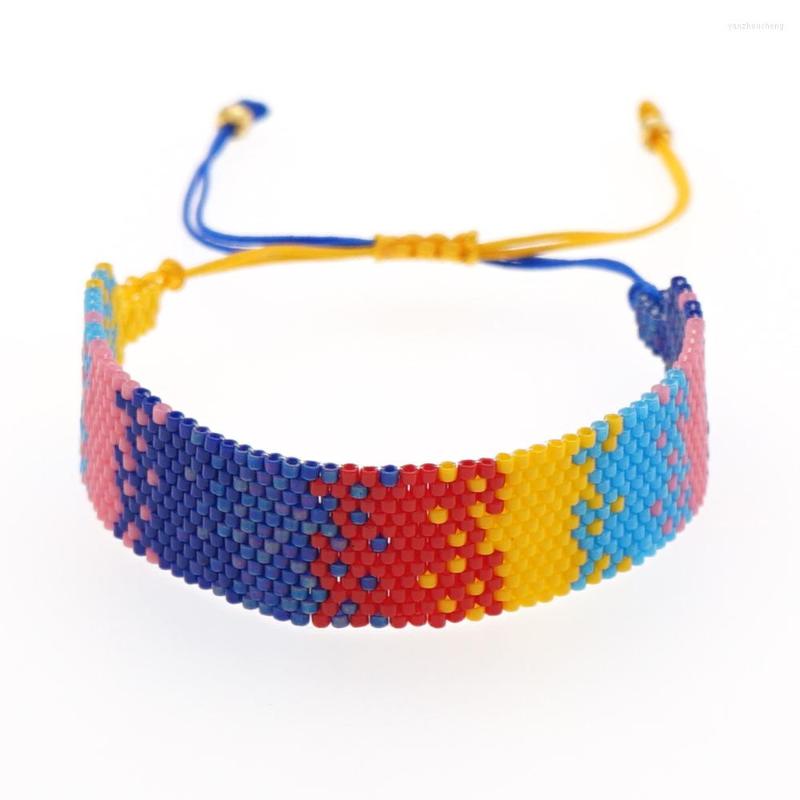 Link Bracelets Simple Bohemian Style Miyuki Beaded Rice Beads Pure Hand-woven Rainbow Gradient Color-block Bracelet Women
Link Bracelets Simple Bohemian Style Miyuki Beaded Rice Beads Pure Hand-woven Rainbow Gradient Color-block Bracelet Women