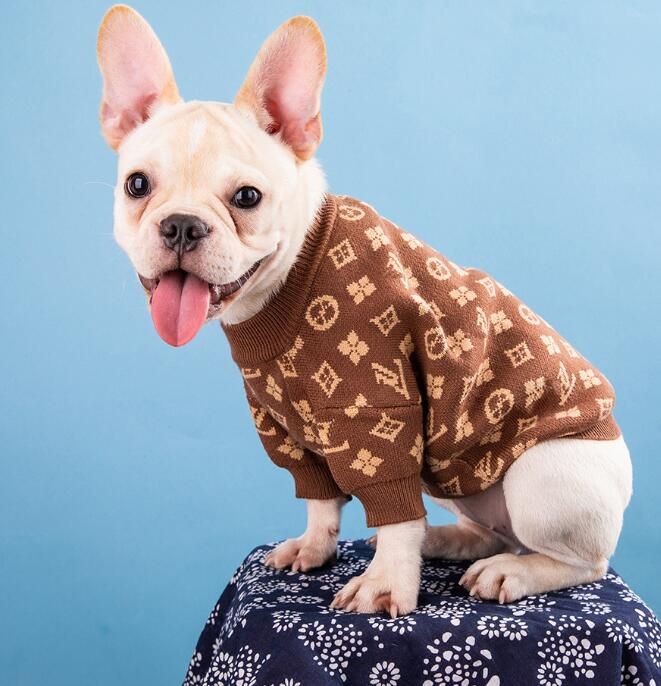 23ss 2style Dog Apparel Knitting Sweater Casual Luxury Classic Presbyopia Letter Knitting Designer Thicken Warm Wool Hoodies Coats Pet Clothes Clothing Puppy