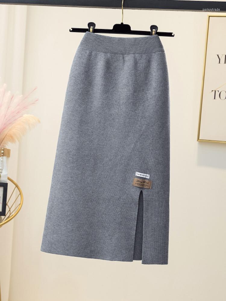 Skirts 2022 Autumn Winter Korean The Simple Solid Color Split Knitted Skirt A-line All-match Y2k Women GD730, Black
Skirts 2022 Autumn Winter Korean The Simple Solid Color Split Knitted Skirt A-line All-match Y2k Women GD730, Black
