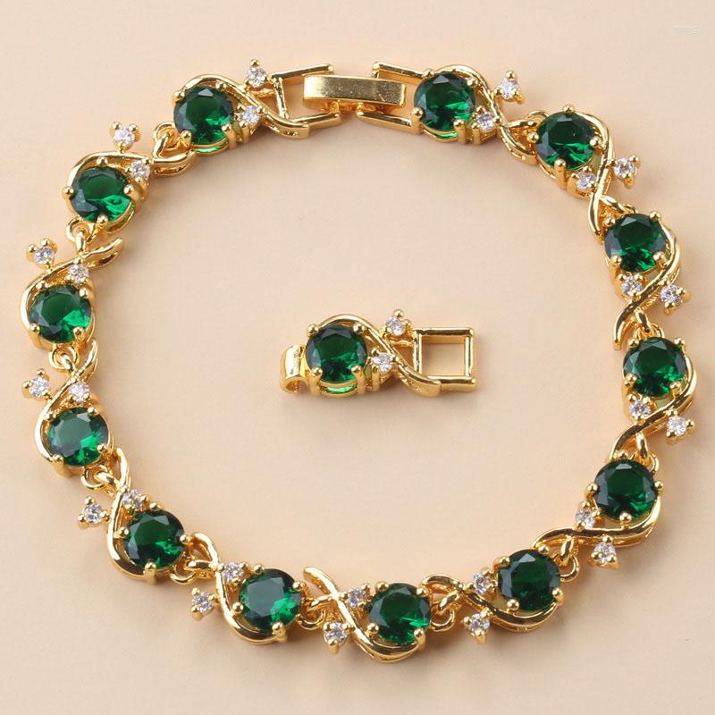 Link Bracelets 2022 Trendy Elegant African Nigerian Jewelry Green CZ Crystal Light Yellow Gold Color Charm Bracelet For Women
Link Bracelets 2022 Trendy Elegant African Nigerian Jewelry Green CZ Crystal Light Yellow Gold Color Charm Bracelet For Women