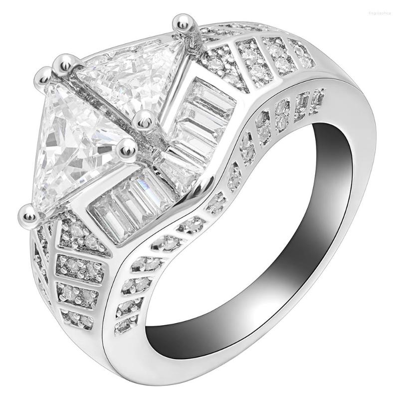 Wedding Rings UFOORO Luxury Fashion Clear Geometric Symmetry Zircon Jewelry White Gold Charming For Women Beautiful Gift
Wedding Rings UFOORO Luxury Fashion Clear Geometric Symmetry Zircon Jewelry White Gold Charming For Women Beautiful Gift