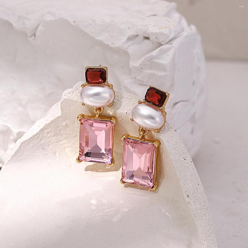 Dangle Earrings AENSOA Fashion Women Pink Color Big Crystal Hanging Acrylic Rhinestone Statement For Brincos Jewelry
Dangle Earrings AENSOA Fashion Women Pink Color Big Crystal Hanging Acrylic Rhinestone Statement For Brincos Jewelry