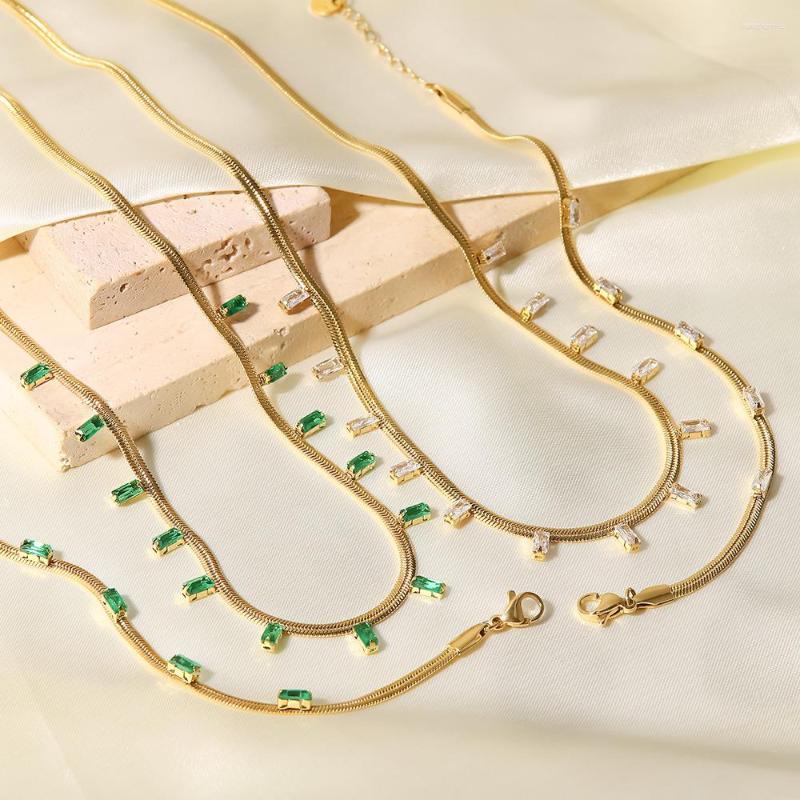 Necklace Earrings Set Grier INS Trendy Snake Chain Stainless Steel Green Zircon Bracelet For Women Party Daily Wedding Fine Jewelry, Picture shown
Necklace Earrings Set Grier INS Trendy Snake Chain Stainless Steel Green Zircon Bracelet For Women Party Daily Wedding Fine Jewelry, Picture shown