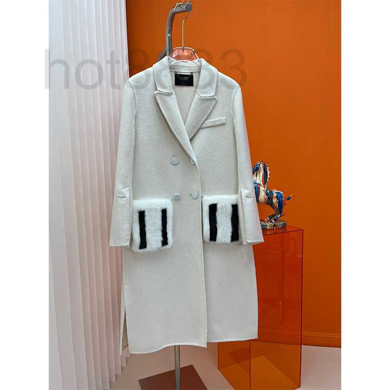 Women' Wool & Blends designer Cashmere coat Oversized mink pocket cashmere OJ6I, White6
Women' Wool & Blends designer Cashmere coat Oversized mink pocket cashmere OJ6I, White6