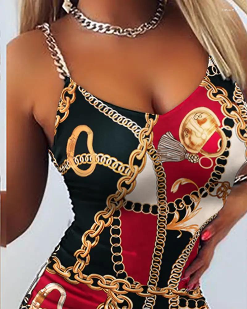 Casual Dresses Women Summer Scarf Print Chain Linked Drawstring Ruched Bodycon Dress Female & Lady Party Sexy Elegant 2022 Fashion
Casual Dresses Women Summer Scarf Print Chain Linked Drawstring Ruched Bodycon Dress Female & Lady Party Sexy Elegant 2022 Fashion