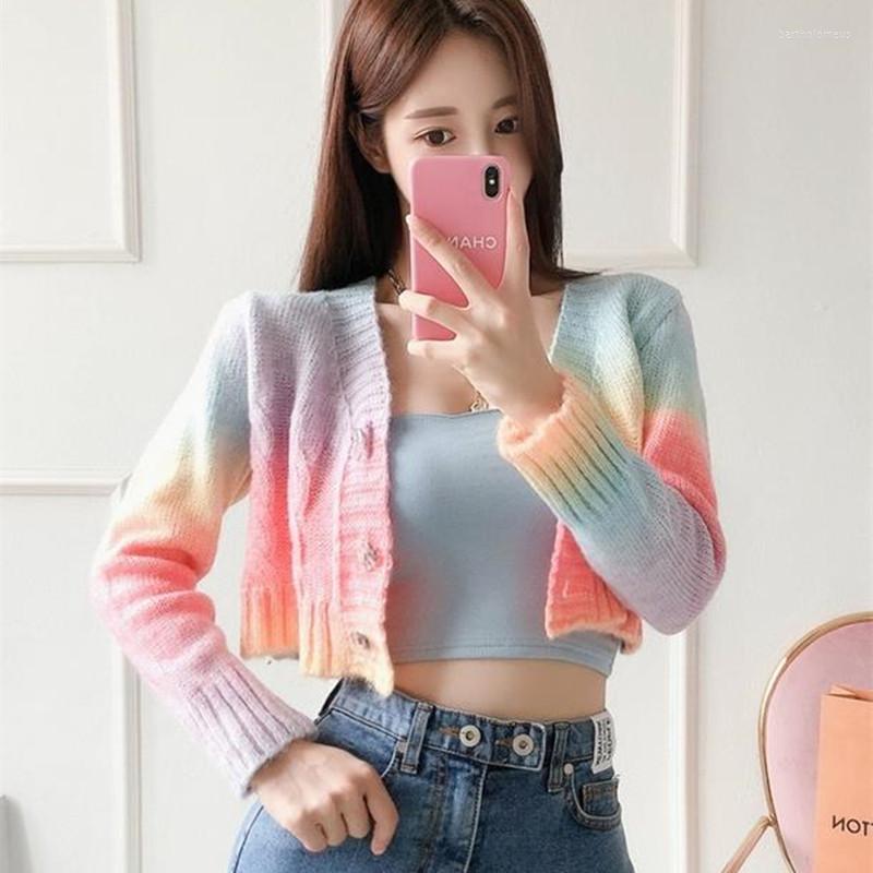 Women's Knits Fall Winter Women Rainbow Sweaters Tie Dye Pullover V-Neck All-match Fashion Korean Jumpers Candy Color Sweet Cute Female Tops, Photo color
Women's Knits Fall Winter Women Rainbow Sweaters Tie Dye Pullover V-Neck All-match Fashion Korean Jumpers Candy Color Sweet Cute Female Tops, Photo color