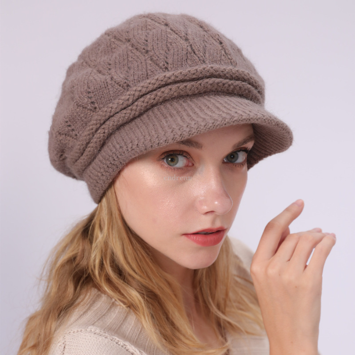 UPDATE Fashion Women's Winter Beanie Hat stretchy Warm Knitted Hats skull Cap with Visor girls fashion, As show
UPDATE Fashion Women's Winter Beanie Hat stretchy Warm Knitted Hats skull Cap with Visor girls fashion, As show