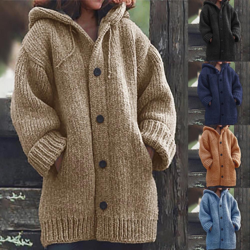 Women's Knits Tees Cardigan Jacket Hooded Mid length Top Solid Color Single breasted Sweater 221207, Blue
Women's Knits Tees Cardigan Jacket Hooded Mid length Top Solid Color Single breasted Sweater 221207, Blue