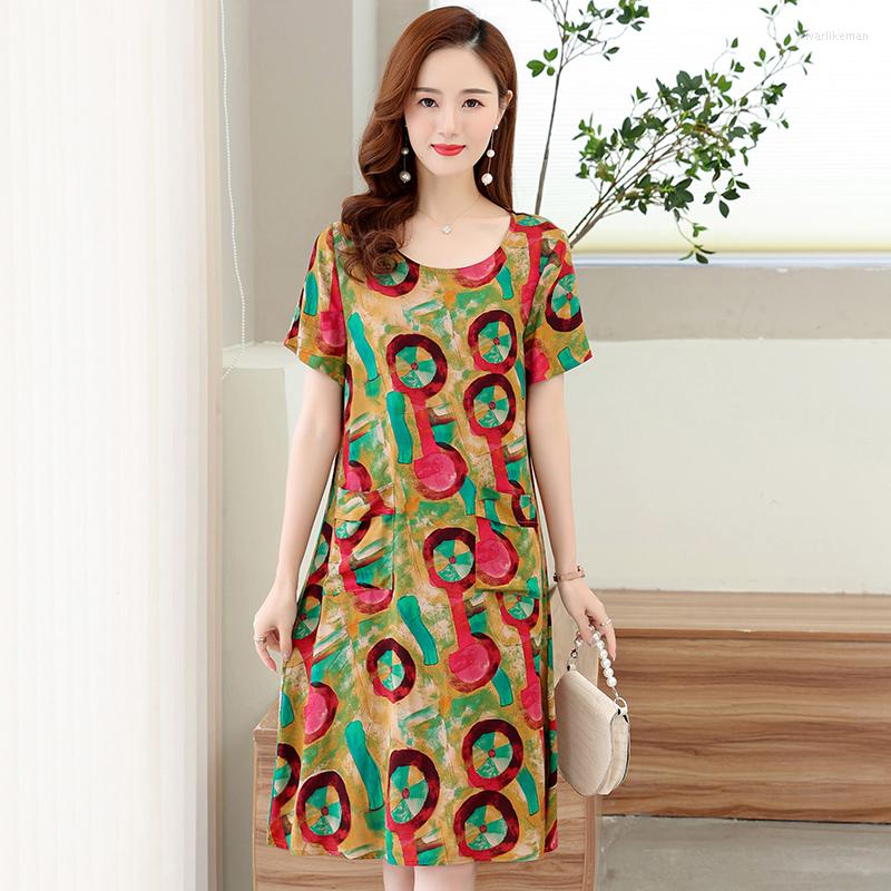 Party Dresses Summer For Woman 2022 Short Sleeve Elegant Midi Dress Clothes Print Casual Vintage Women's Sundress Pockets
Party Dresses Summer For Woman 2022 Short Sleeve Elegant Midi Dress Clothes Print Casual Vintage Women's Sundress Pockets