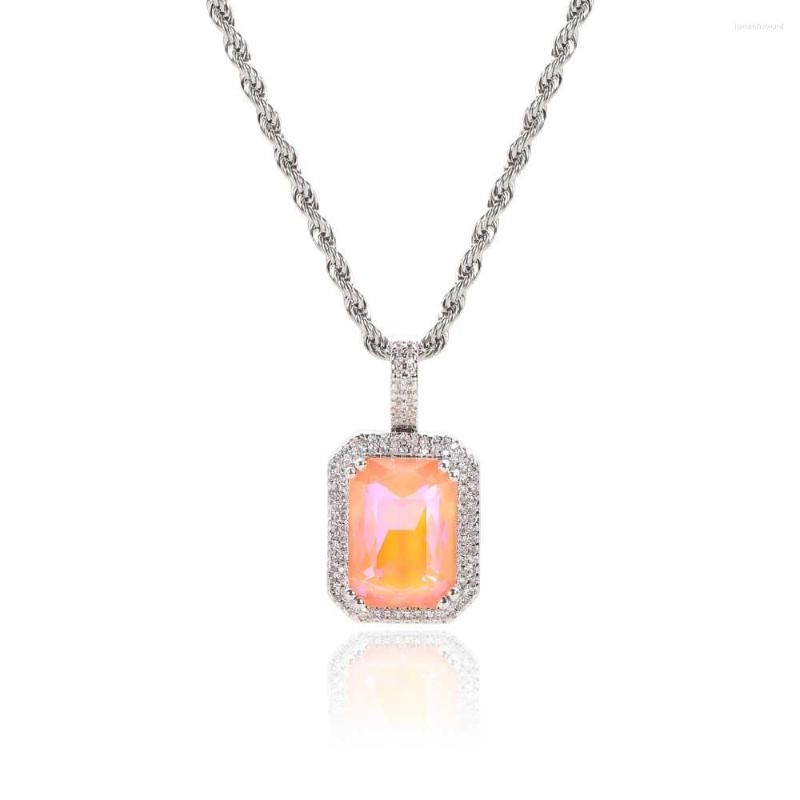 Pendant Necklaces Mocha Fluorescent Square Solid Zircon Gem Stone Pendants Necklace Bling Iced Out CZ Wedding Engagement Hip Hop Jewelry
Pendant Necklaces Mocha Fluorescent Square Solid Zircon Gem Stone Pendants Necklace Bling Iced Out CZ Wedding Engagement Hip Hop Jewelry
